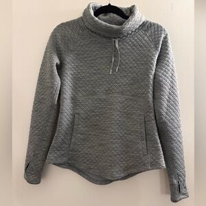 Marmot Gray Quilted Women's Cowl Neck Pullover Sweater Small S